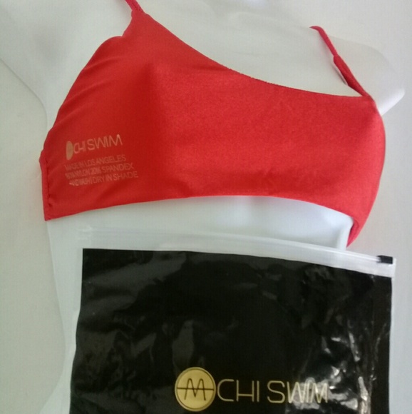 Mochi Swim Bikini SET Top&Bottom in RED Fever M Si - Picture 7 of 8